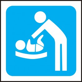 cartel aseos cambiador para bebes