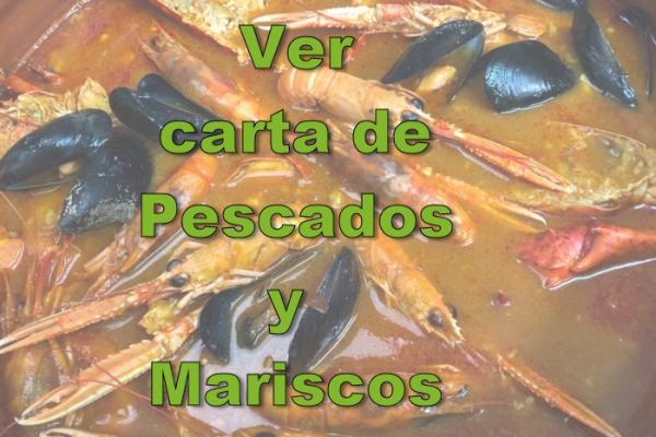 Carta de pescados y mariscos