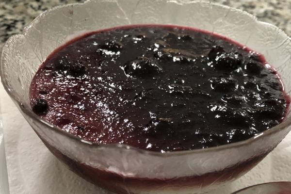 Tarta de queso con arándanos